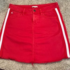 Dear John Red Denim Skirt